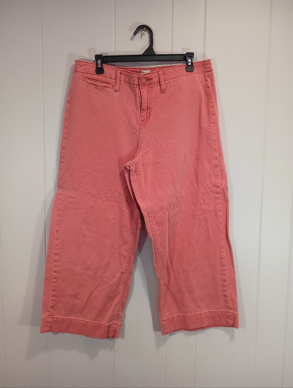 a new day 99% Cotton Coral Cropped Wide-Leg Jeans